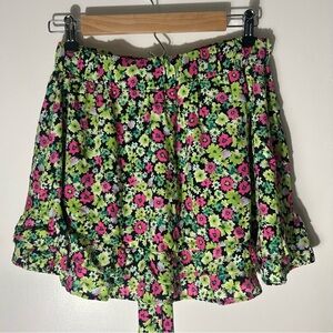 ZARA FLORAL SKORT SIZE M Multi Color Print